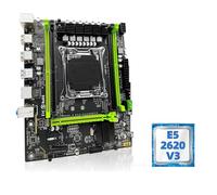 Carte Mere Gamer Kit de Carte mère Fit for ZSUS X99 P4 avec processeur Intel LGA2011-3 Xeon E5 2620 V3 DDR4 16 go (1 * 16 go) mémoire RAM 2133MHZ NVME M.2 SATA(Motherboard+CPU)