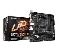 GIGABYTE A520M DS3H AC Carte Mère - Processeurs AMD Ryzen 5000 Series, VRM 5+3 phases, jusqu'à 4733 MHz DDR5 (OC), 1xPCIe 3.0 M.2, LAN GbE, WIFI 5, USB 3.2 Gen 1