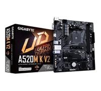 GIGABYTE Carte mère A520M K V2 - Prend en charge les processeurs AMD Ryzen série 5000 AM4, jusqu'à 5100MHz DDR4 (OC), PCIe Gen3 x4 M.2, LAN GbE, USB 3.2 Gen 1
