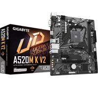 GIGABYTE Carte mère A520M K V2 prend en charge les processeurs AMD Ryzen série 5000 AM4, jusqu'à 5100MHz DDR4 (OC), PCIe Gen3 x4 M.2, LAN GbE, USB 3.2 Gen 1