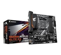 GIGABYTE B550M AORUS ELITE AX Carte mère - Processeurs AMD Ryzen 5000, VRM 5+3 phases, jusqu'à 4733 MHz DDR4, 1xPCIe 4.0 + 1xPCIe 3.0 M.2, Wi-Fi 6E, LAN 1GbE, USB 3.2 Gen 1