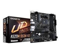 GIGABYTE Carte mère A520M DS3H V2 - Prend en charge les processeurs AMD Ryzen série 5000 AM4, jusqu'à 4733 MHz DDR4 (OC), PCIe 3.0 x16, LAN GbE, USB 3.2 Gen 1