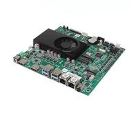 Carte mère industrielle/NAS Mini-ITX avec ventilateur, 6 x COM(COM1-2 prend en charge RS232/485), double port 1000 Mbps, DDR5 MAX 32 Go, M.2 NVMe (NVME/NGFF), SATA3.0, double écran 4K (N100Processeur