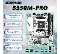 Carte mère JGINYUE B550M PRO V1.5 AM4 M-ATX pour Ryzen 5000, RAM DDR4, PC de bureau, PCIe 4.0, Gaming, bureau, prête à l'emploi, compatible 5500/5600X