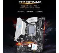 Carte mère JINGSHA LGA1700 64GB DDR4 Micro-ATX noire avec éclairage RGB