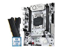 Carte Mere Kit Carte mère Fit for MACHINIS X99 K9 LGA 2011-3, processeur Xeon E5 1650 V3, 2 Barrettes de mémoire DDR4 8 Go, SSD M. NVMe, USB 3.0, Format M-ATX