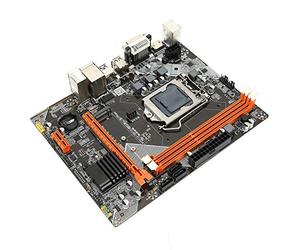 Carte mère M-ATX M.2 A 1155 pour Ordinateurs de Bureau, Double Sortie VGA HDMI Carte mère DVI PCI-EX1 USB2.0 SATA2.0 Disque Dur M.2 Réseau Carte mère RJ45 avec emplacements Carte réseau pour