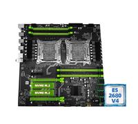 Carte Mere pc Fit for ZSUS X99 Kit de Carte mère Double CPU Xeon E5 2680 V4 avec DDR4 32GB (2 * 16GB) LGA2011-3 M.2 NVME for Ordinateur Jeu Bureau