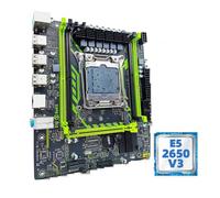 Carte Mere pc Kit de Carte mère Fit for ZSUS X99-8D4 avec processeur LGA2011-3 Xeon E5 2650 V3 DDR4 16 go (1 * 16 go) mémoire RAM 2133MHZ NVME M.2 SATA(Motherboards)