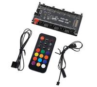 Carte mère PWM 4 broches pour PC, avec cordon d'extension noir, boîtier pour ventilateur, contrôleur Hub RGB Sync SATA, Transmission directe, acrylique