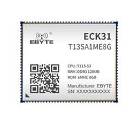 Carte mère T113-S Cortex-A7 RISC-V HiFi4 DSP ECK31 Compact Linux faible consommation haute intégration, décodage matériel 4K, systèmes intégrés, contrôle industriel (ECK31-T13SA1ME8G)