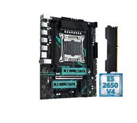 Carte mère X99 B9 Combo en Option processeur LGA2011-3 Xeon E5 2650 V4 et ECC DDR4 16 Go R-AM M.2 NVME SATA M-ATX(Motherboard+CPU)