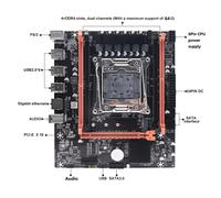 Carte mère X99E + Processeur E5 2676 V3 + Compatible avec la pâte thermique et 4 barrettes de mémoire DDR4