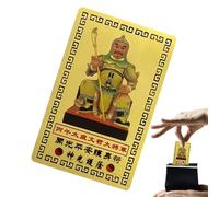 Carte Métal Tai Sui 2026 | Collection en Cuivre Portable De Style Chinois Doré - De L'Année du Cheval - Idee Cadeau pour Femme Famille Amis et Collegues