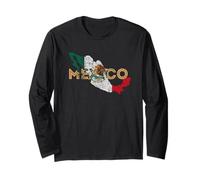 Carte Mexicaine et Drapeau Souvenir - Mexique Vieilli Manche Longue