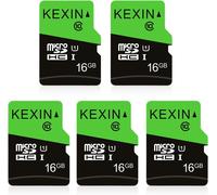 Carte Micro Sd 16 Go Lot De 5 Cartes Micro Sdhc 16Go Uhs-I C10 U1 5 Pièces Microsd Carte Tf Applicable Pour Appareils Photo De Sport, Caméra De Surveillance, Dash Cam[Camera1805]