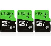 Carte Micro SD 16Go Lot de 3, SD Cartes Mémoire MicroSDHC 16 Go UHS-I C10 U1, 3 Pieces Carte TF Applicable pour Appareils Photo de Sport/Caméra de Surveillance/Dash Cam/Switch Pro