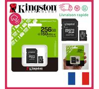 Kingston Canvas Select Plus - Carte mémoire flash (adaptateur SD inclus(e)) - 256 Go - A1 / Video Class V10 / UHS-I U1 / Class10 - microSDXC UHS-I G
