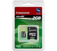 Carte microSD Transcend TS2GUSD 2 GB Class 2 avec adaptateur SD