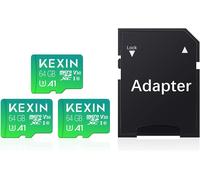 Carte Micro Sd 64 Go Carte Mémoire 3 Pièces 64Go Microsdxc Full Hd & 4K Uhd Uhs-I U3 V30 A1 Lot De 3 Micro Cartes Sd Stockage Externe Pour Smartphone Android, Tablette (Adaptateur [MEM8291332]