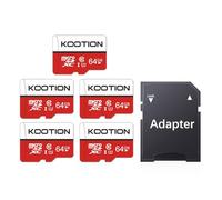 Carte Micro SD 64 Go, KOOTION Micro SD 64 Go Lot de 5 U1 Carte SD Class 10 pour Drone/Dash Cam/Camera/Phone/Nintendo-Switch/PC/Tablet (64 Go*5, U1)…