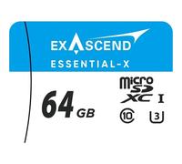 Carte micro SD Exascend Essential-X 64 Go V10 | ✅ Livraison gratuite à partir de 100 €