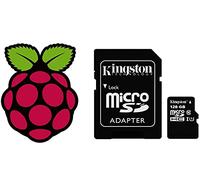 Carte Micro SD haute vitesse classe 10 128 Go préchargée avec la dernière carte Raspbian pour Raspberry Pi 4, 3B+, 3 et 2 (carte Micro SD 128 Go)