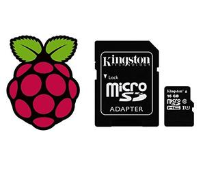 Carte Micro SD haute vitesse de classe 10 32 Go préinstallée avec le dernier hall d'entrée pour Raspberry Pi 4, 3B+, 3 et 2 (carte micro SD de 32 Go)