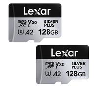 Lexar Carte microSDXC Professional SILVER PLUS UHS-I 128 Go 205/150 Mo/s Pack de 2