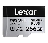 Carte Micro SD - LEXAR - Silver Plus - 256 Go - 205 Mo/s Lecture - 150 Mo/s Écriture - V30 U3