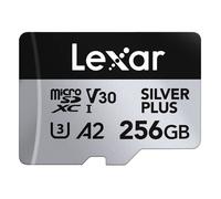 Carte Micro SD - LEXAR - Silver Plus - 256 Go - 205 Mo/s Lecture - V30 U3 - Étanchéité IPx7