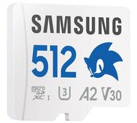 Samsung PRO Plus MB-MD512SA - Sonic the Hedgehog carte mémoire flash (adaptateur microSDXC vers SD inclus(e)) - 512 Go - A2 / Video Class V30 / UHS-I U3 - microSDXC UHS-I - blanc Blanc