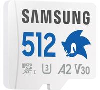 Samsung PRO Plus MB-MD512SA - Sonic the Hedgehog carte mémoire flash (adaptateur microSDXC vers SD inclus(e)) - 512 Go - A2 / Video Class V30 / UHS-I U3 - microSDXC UHS-I - blanc Blanc