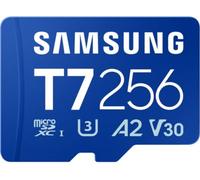 Samsung T7 Carte microSD, 256 Go, Carte mémoire pour Jeux Mobiles sur Smartphones, tablettes et Consoles Portables, UHS-I U3, Full HD & 4K UHD, 170 Mo/s en Lecture, MB-MB256T/WW