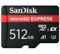 SanDisk Express Carte microSD 512 Go (Jusqu’à 880 Mo/s en Lecture, Jusqu’à 650 Mo/s en écriture, 220 Mo/s en écriture soutenue, U3, C10)