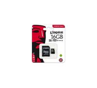 Kingston Canvas Select - Carte mémoire flash (adaptateur microSDXC vers SD inclus(e)) - 16 Go - UHS-I U1 / Class10 - microSDHC UHS-I