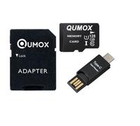 Carte Micro SD SDHC SDXC 128Go 128g classe 10 avec adaptateur SD Qumox + Adaptateur Micro SD USB TypeC