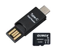 Carte Micro SD SDHC SDXC 32Go 32g classe 10 avec adaptateur SD Qumox + Adaptateur Micro SD USB TypeC