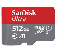 Carte Micro SD SDXC Sandisk ultra 512 Go TF carte 150MB/S, Classe 10, U1, A1 Adaptateur SD inclus