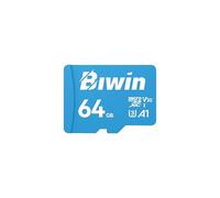 Carte Micro SDXC Biwin MS100 64 Go, Carte mémoire MicroSD UHS-I, A1, V30, U3 Classe 10, jusqu'à 100 Mo/s pour Smartphones, tablettes, caméras de sécurité et caméras de Bord