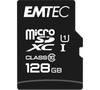 Carte microSD - Classe 10 - Gamme Elite Gold - UHS-I U1 - Avec adaptateur Performance - Vitesse de lecture jusqu'à 85MB/s -Noir/Or - 128 Gb
