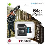 Carte MicroSD Kingston Canvas Select Plus 32/64/128/256/512GB 100-170MB/s