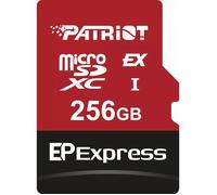 Patriot EP Series PEF256GEPEXMCX Carte mémoire micro SDXC Express V30 UHS-I U3 4K UHD Compatible avec Nintendo Switch 2 Vitesse de lecture jusqu'à 800 Mo/s, vitesse d'écriture jusqu'à 600 Mo/s