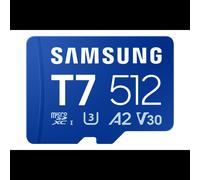Samsung T7 Carte microSD, 512 Go, Carte mémoire pour Jeux Mobiles sur Smartphones, tablettes et Consoles Portables, UHS-I U3, Full HD & 4K UHD, 170 Mo/s en Lecture, MB-MB512T/WW