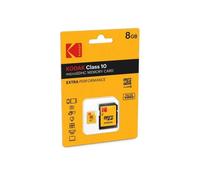 Carte microSDHC Kodak 8 Go Classe 10 + adaptateur - pour smartphones et tablettes