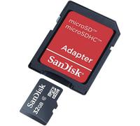Carte microSDHC SanDisk SDSDQB-032G-B35 32 GB Class 4 avec adaptateur SD