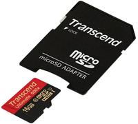 Carte microSDHC Transcend Ultimate (600x) 16 GB Class 10, UHS-I avec adaptateur SD