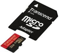 Transcend Carte microSDHC Ultimate TS32GUSDHC10U1 32 Go Class 10 UHS‑I (600x) avec adaptateur SD