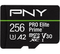 Carte Microsdxc 256Gb Pro Elite Prime Class 10 U3 V30 A2 + Adaptateur Sd - Jusqu'À 200Mb/S, Class 10, U3, V30, A2, 4K Uhd, Full Hd, Uhs-I