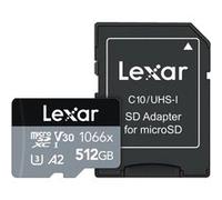 Carte MicroSDXC 512 Go 1066x UHS-I 160 Mo/s Professional Lexar Noir Noir G